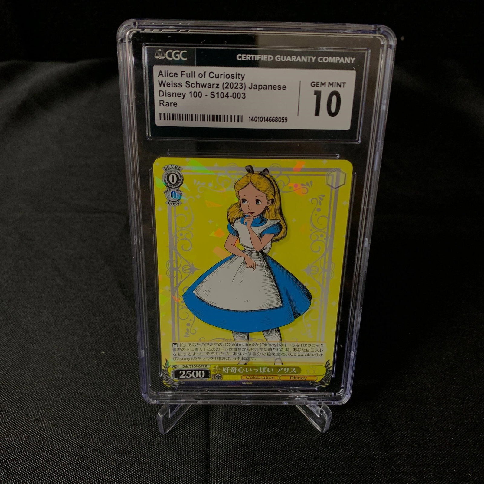 CGC 10 Alice Holo Rare: CGC 10 Alice Full of Curiosity Weiss Schwarz Disney 100 Foil Rare Card. We are a veteran owned company. Please look at the pictures carefully to determine what you believe the condition of collectible