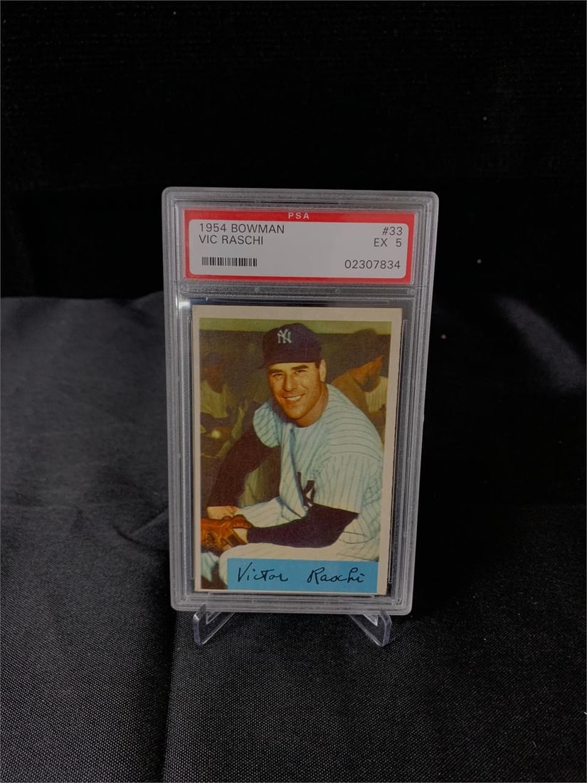 PSA 5 Vic Raschi 1954 Bowman (1 of 2)