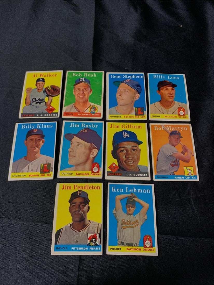 1958 Topps Baseball, Ken Lehman: 1958 Topps Baseball Cards. We are a veteran owned company. Please look at the pictures carefully to determine what you believe the condition of collectible is. We are currently accepting consignments.