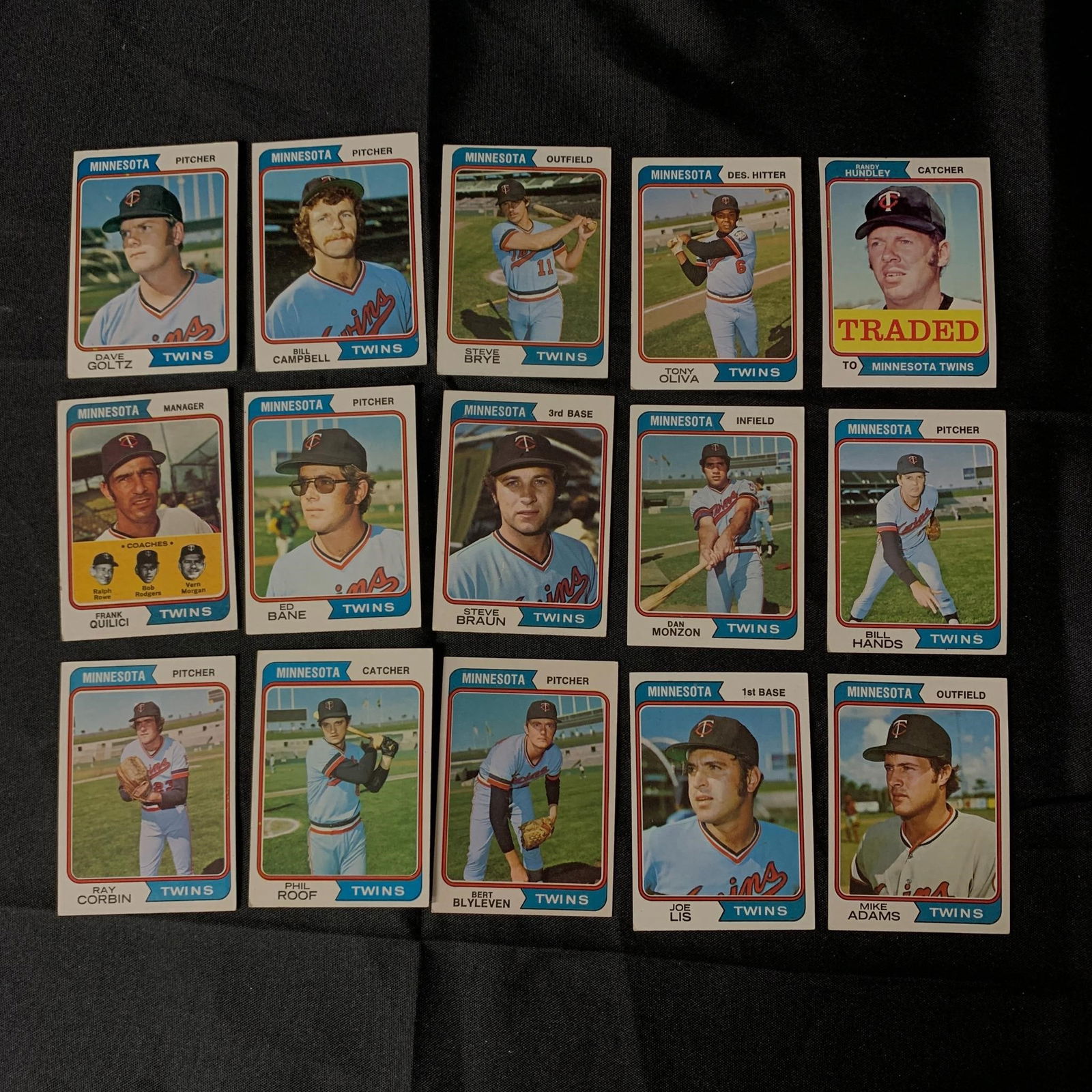 1974 Topps Twins Baseball Cards (1 of 2)