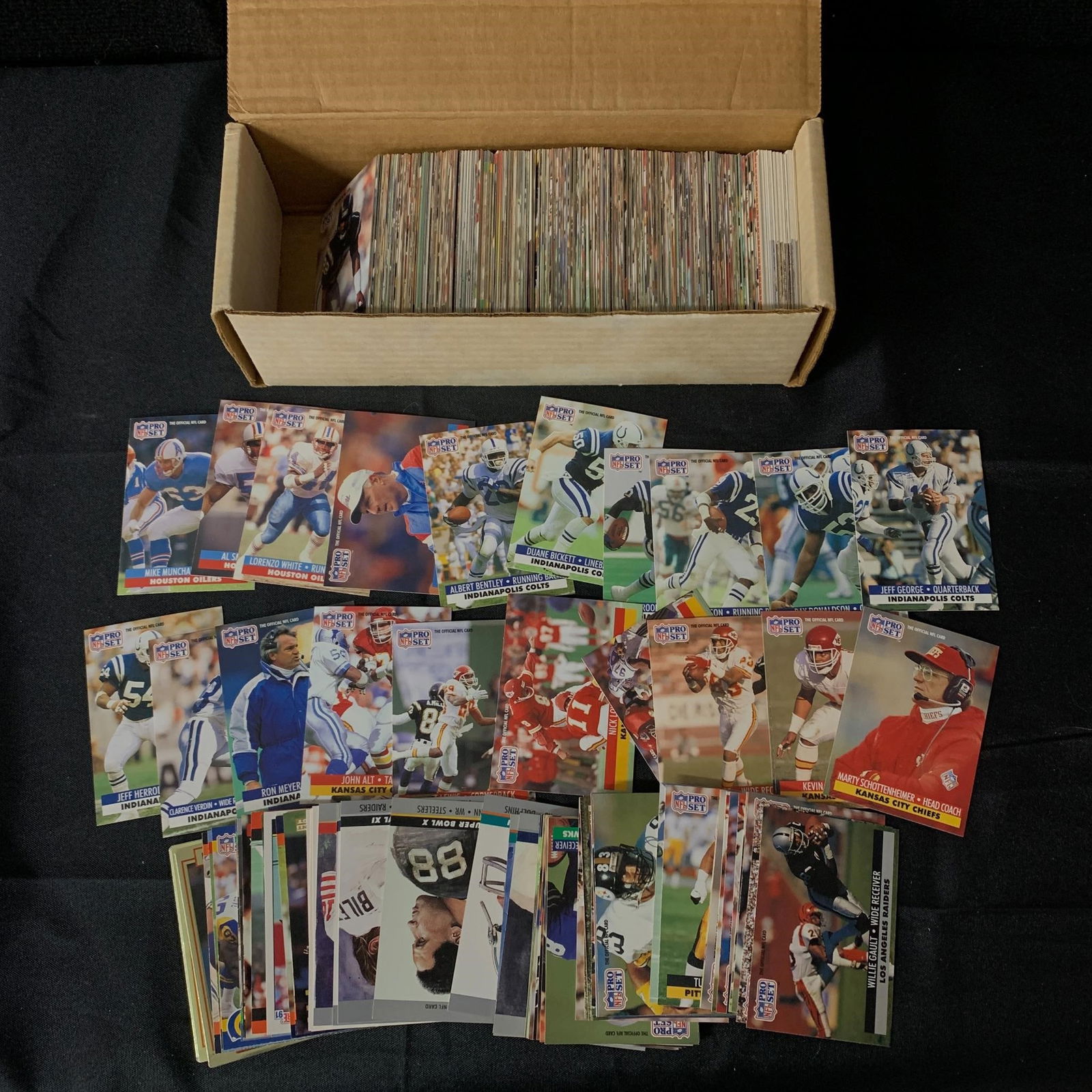 Box of 1990s Proset Football Cards (1 of 3)