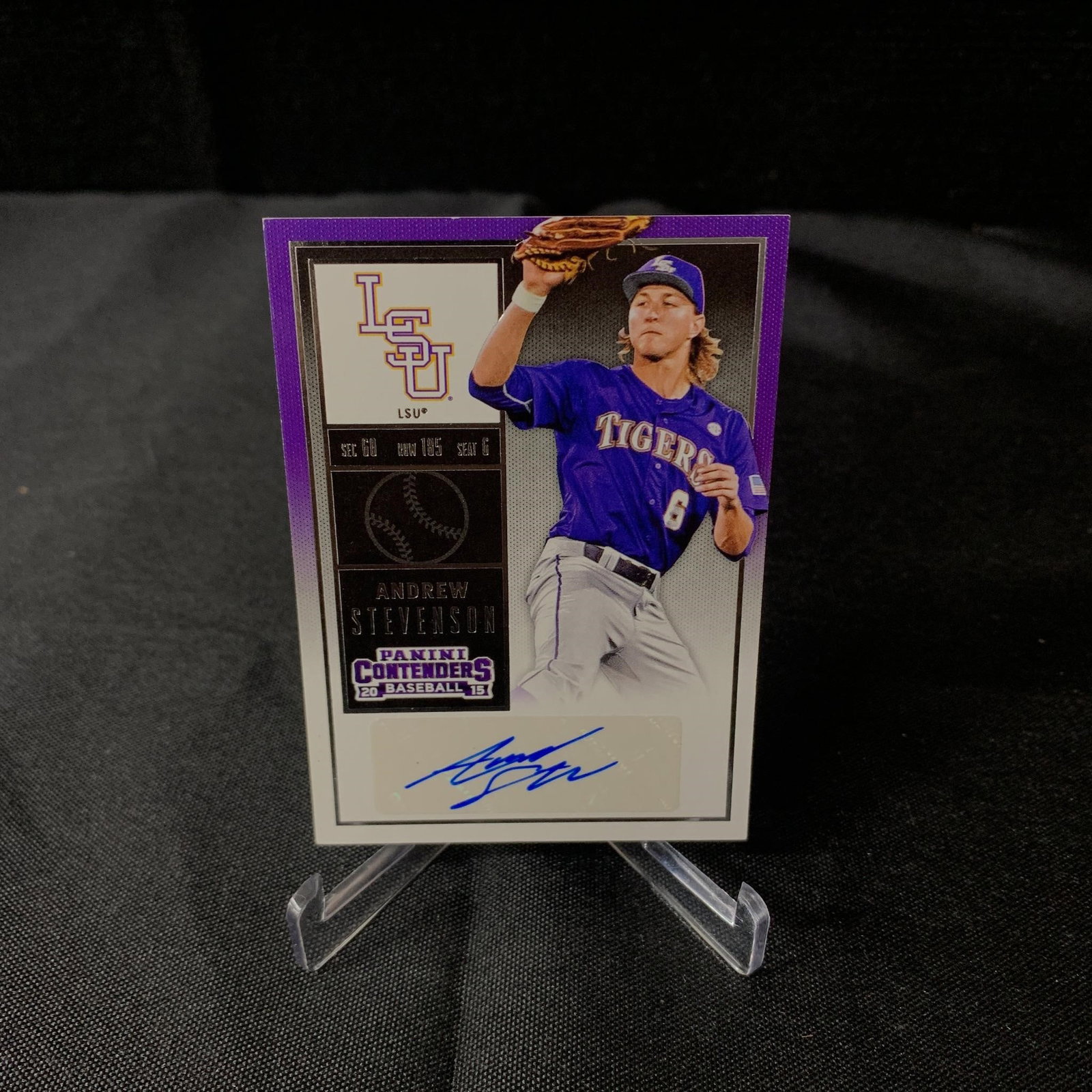 Andrew Stevenson 2015 Panini Auto: Andrew Stevenson #30 Panini 2015 Contenders Auto Baseball Card. We are a veteran owned company. Please look at the pictures carefully to determine what you believe the condition of collectible is. We 