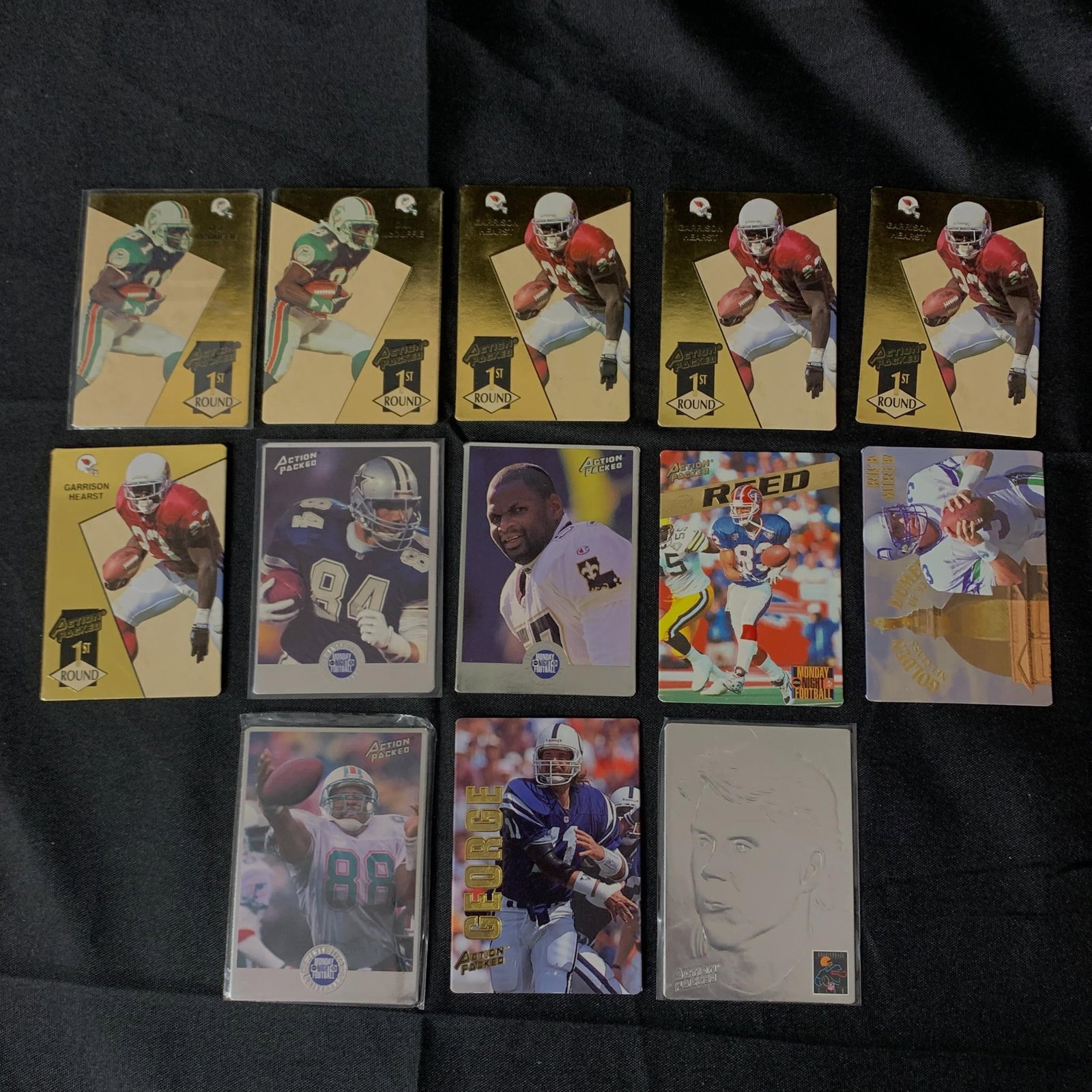 Mix lot of Action Packed Football Cards: We are a veteran owned company. Please look at the pictures carefully to determine what you believe the condition of collectible is. We are currently accepting consignments. Email us a aeronhouse1994@