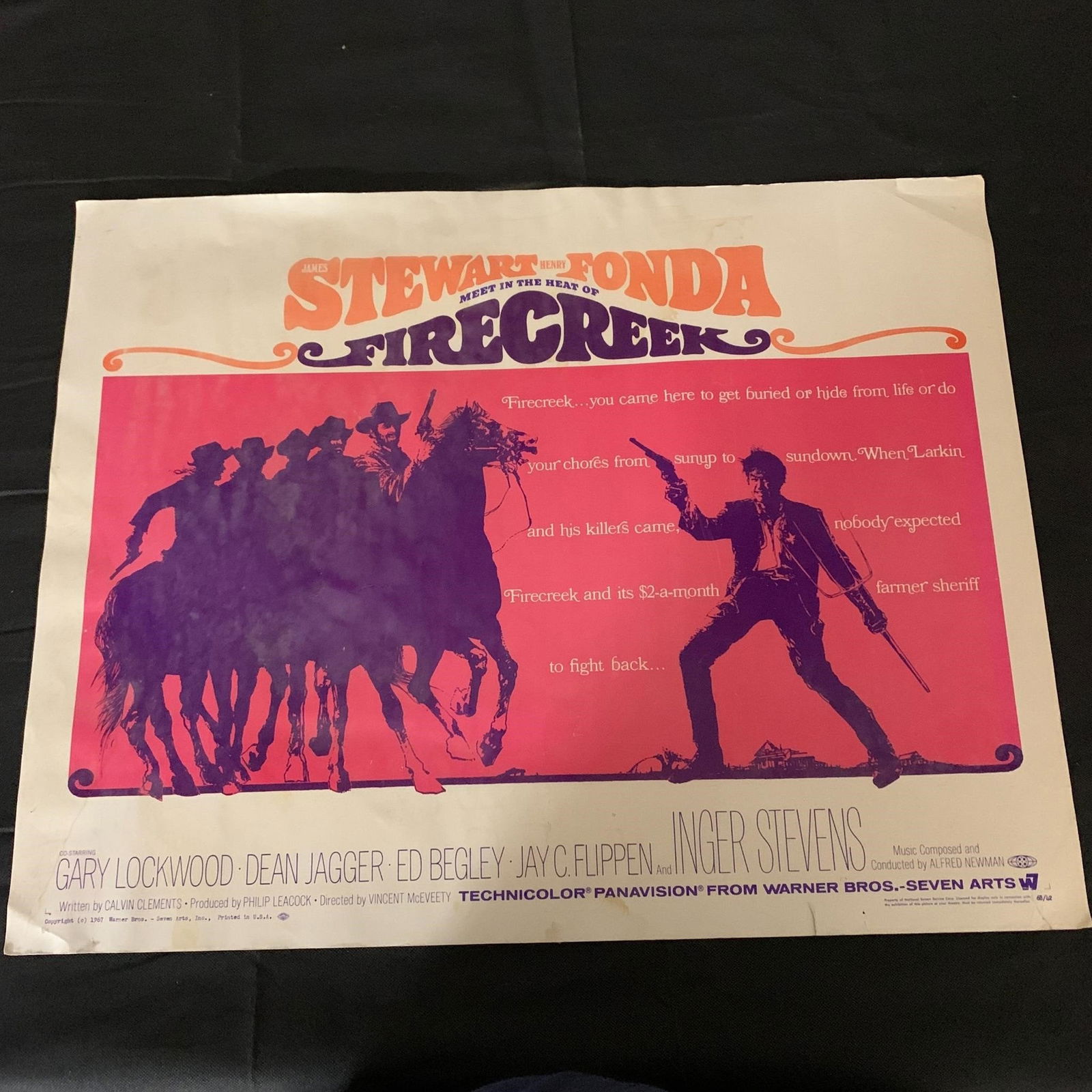 Fire Creek Half Sheet Original Movie Poster Single Owner (1 of 3)