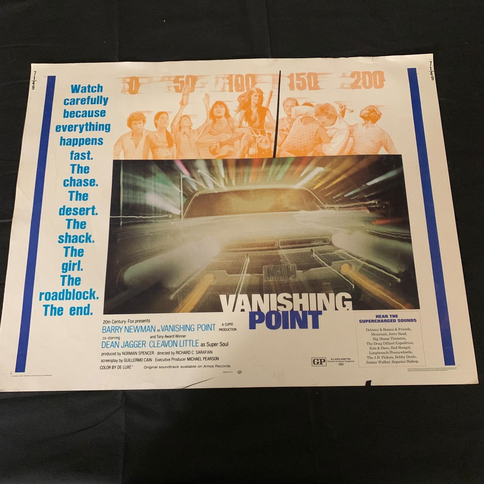 Vanishing Point Half Sheet Original Movie Poster Single Owner (1 of 3)