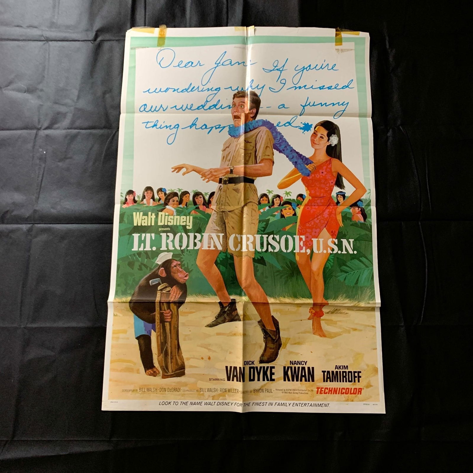 Lt. Robin Crusoe Original Movie Poster Disney Style B (1 of 3)