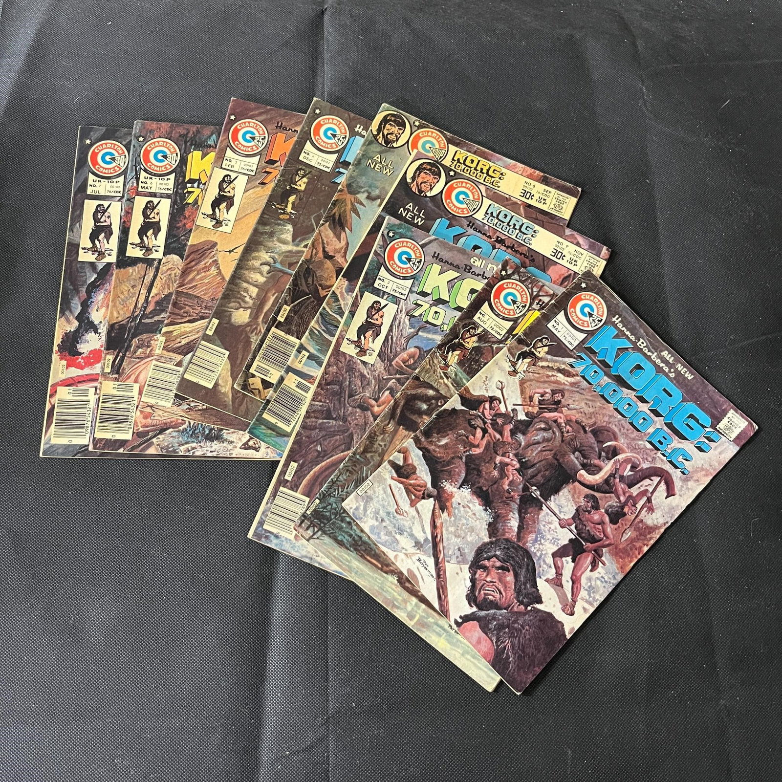 Korg: 70,000 BC Charlton Comic Lot: We are a veteran owned company. Please look at the pictures carefully to determine what you believe the condition of collectible is. We are currently accepting consignments. Email us a aeronhouse1994@