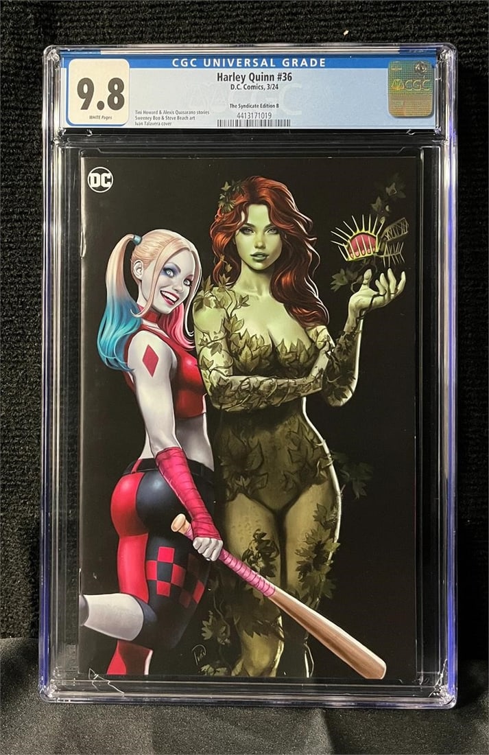 Harley Quinn Syndicate Edition B CGC 9.8: We are a veteran owned company. Please look at the pictures carefully to determine what you believe the condition of collectible is. We are currently accepting consignments. Email us a aeronhouse1994@
