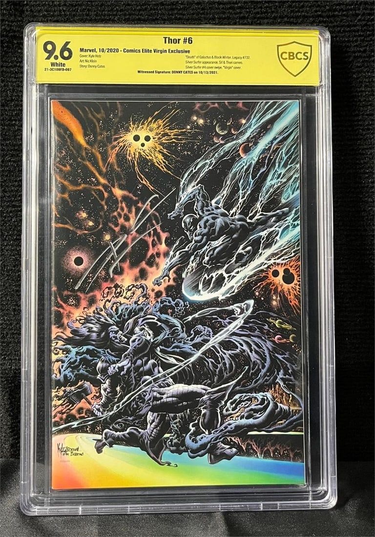 Thor 6 Comics Elite Virgin Signed by Donny Cates (1 of 1)