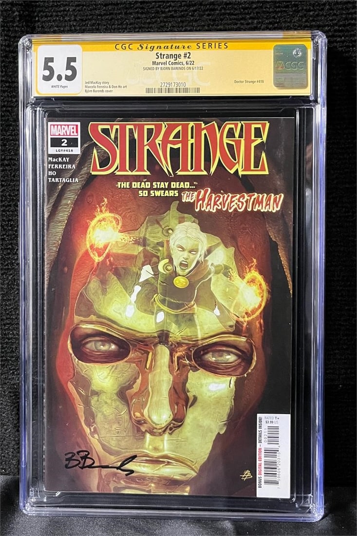 Strange 2 Signed by Bjorn Barends: We are a veteran owned company. Please look at the pictures carefully to determine what you believe the condition of collectible is. We are currently accepting consignments. Email us a aeronhouse1994@