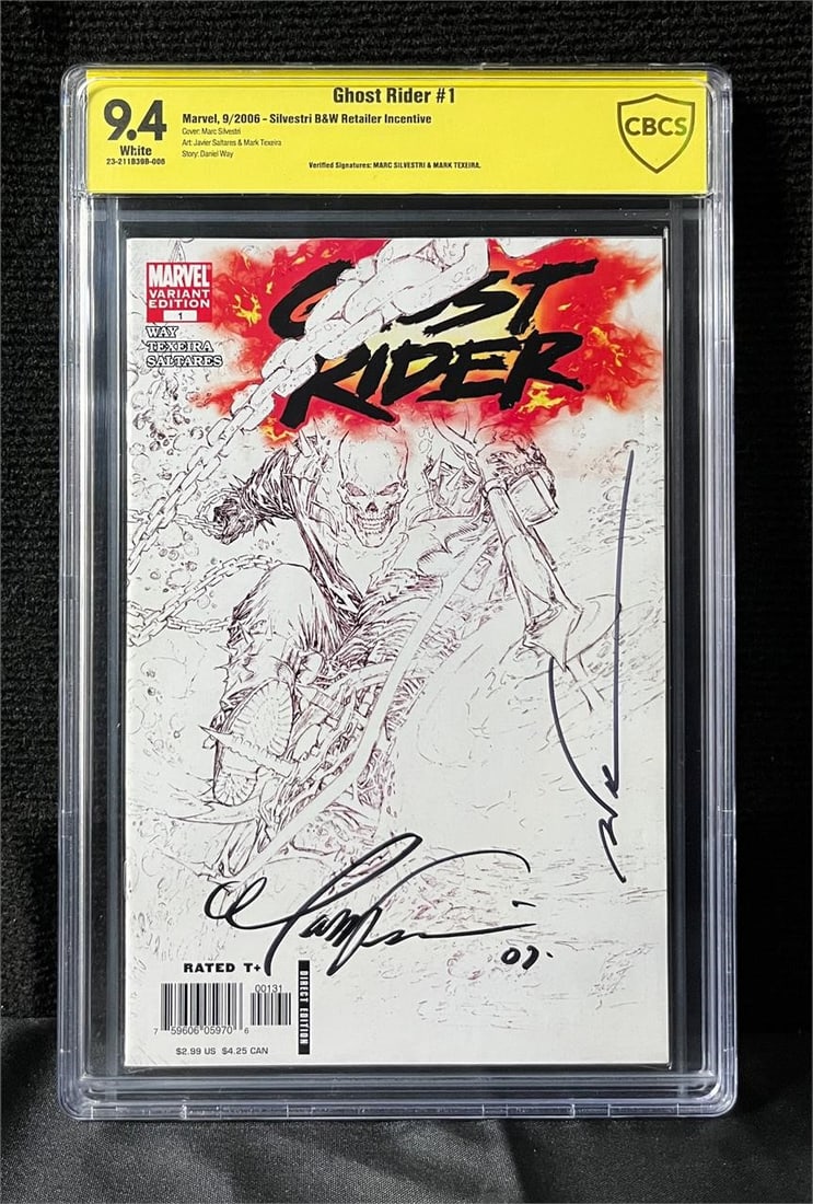 Ghost Rider 1 Variant Signed by Silvestri & Texeira 1:30 RI (1 of 1)