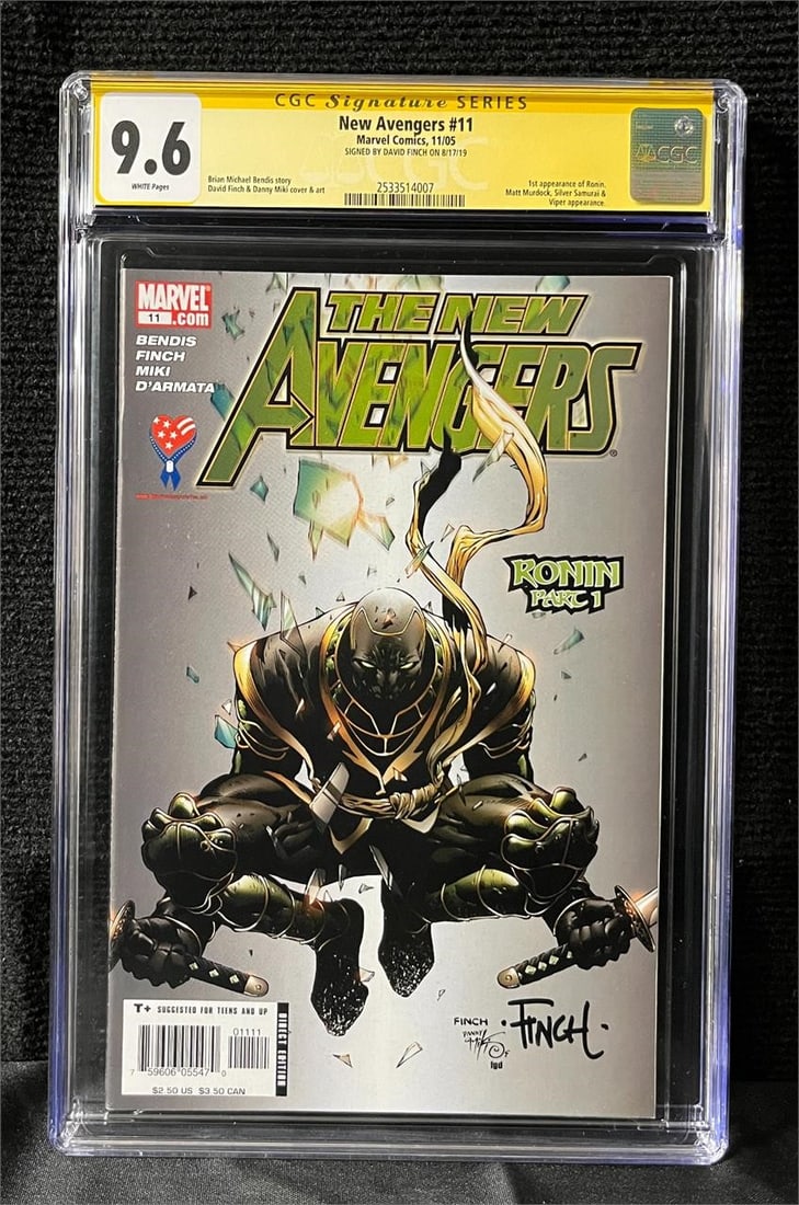 New Avengers 11 Signed by David Finch CGC 9.6 (1 of 1)
