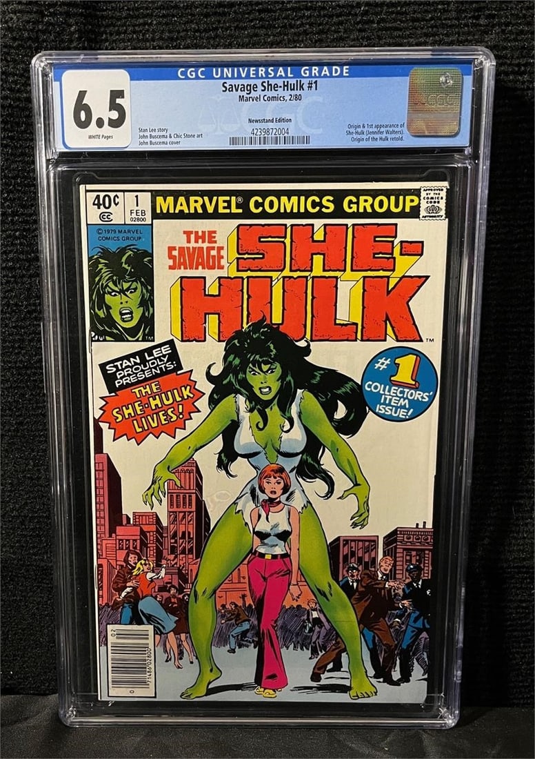 Savage She-Hulk 1 CGC 6.5 1st App She-Hulk: We are a veteran owned company. Please look at the pictures carefully to determine what you believe the condition of collectible is. We are currently accepting consignments. Email us a aeronhouse1994@