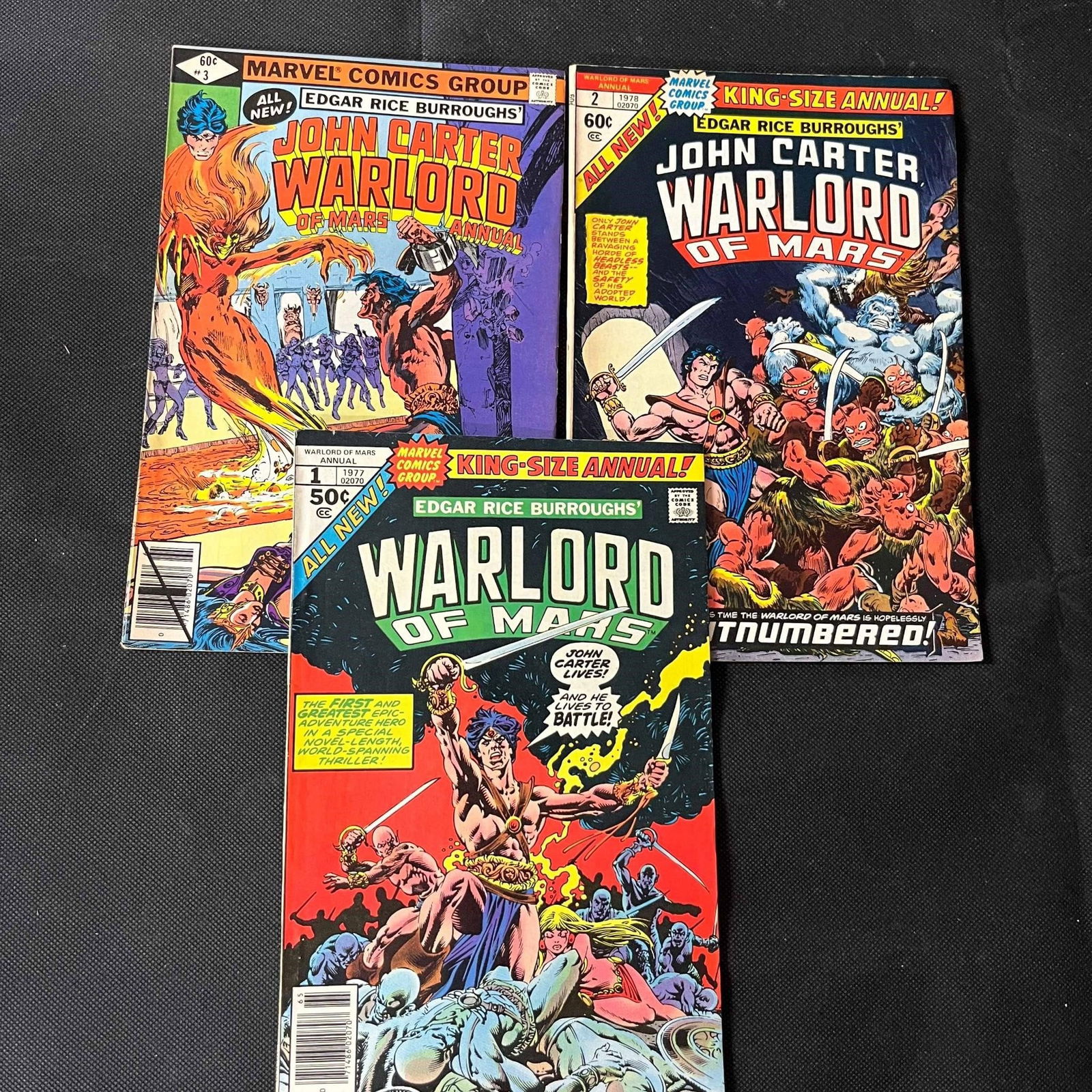 John Carter Warlord of Mars Marvel Bronze Age Lot: We are a veteran owned company. Please look at the pictures carefully to determine what you believe the condition of collectible is. We are currently accepting consignments. Email us a aeronhouse1994@
