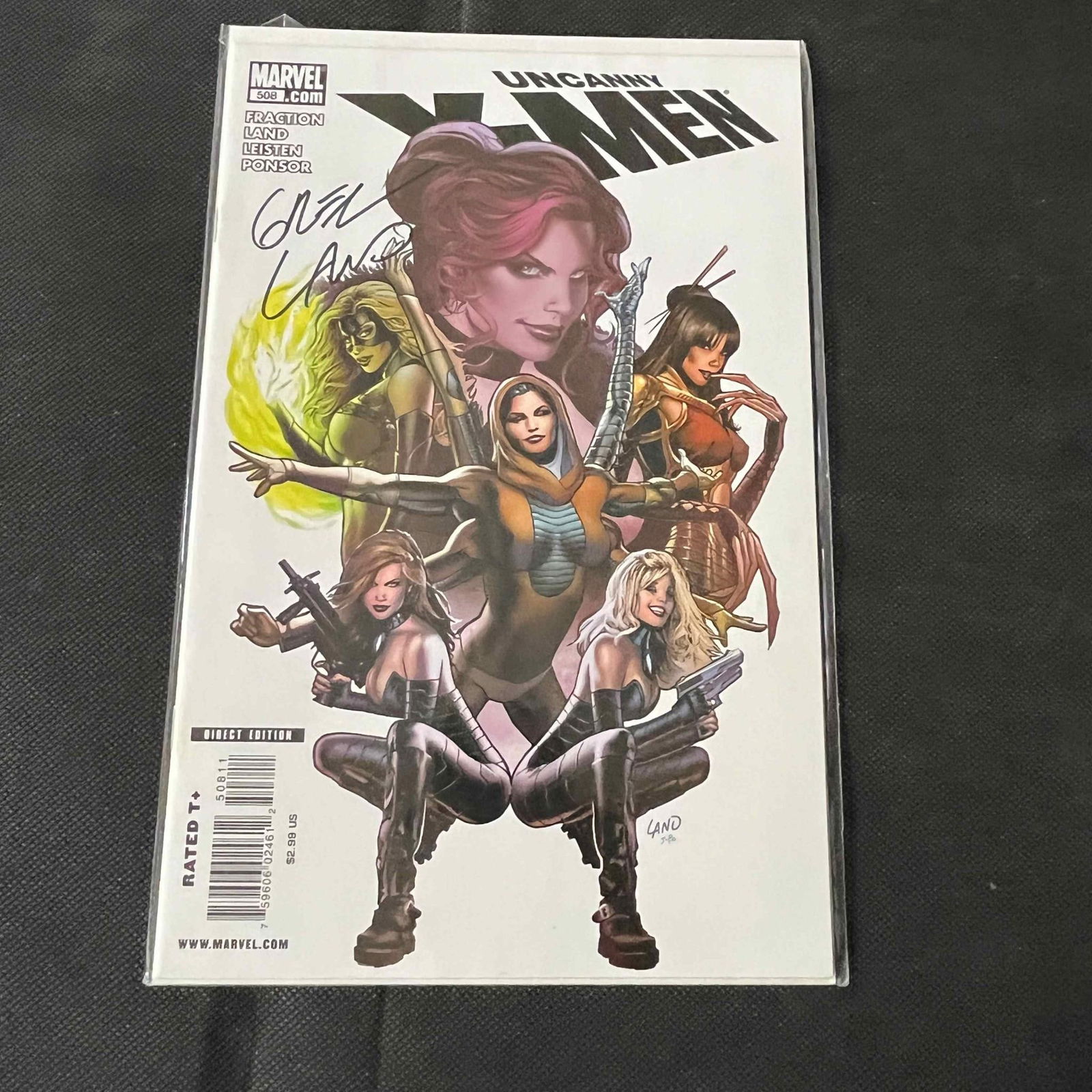 X-men 508 Signed by Greg Land #6/30 DF COA (1 of 2)