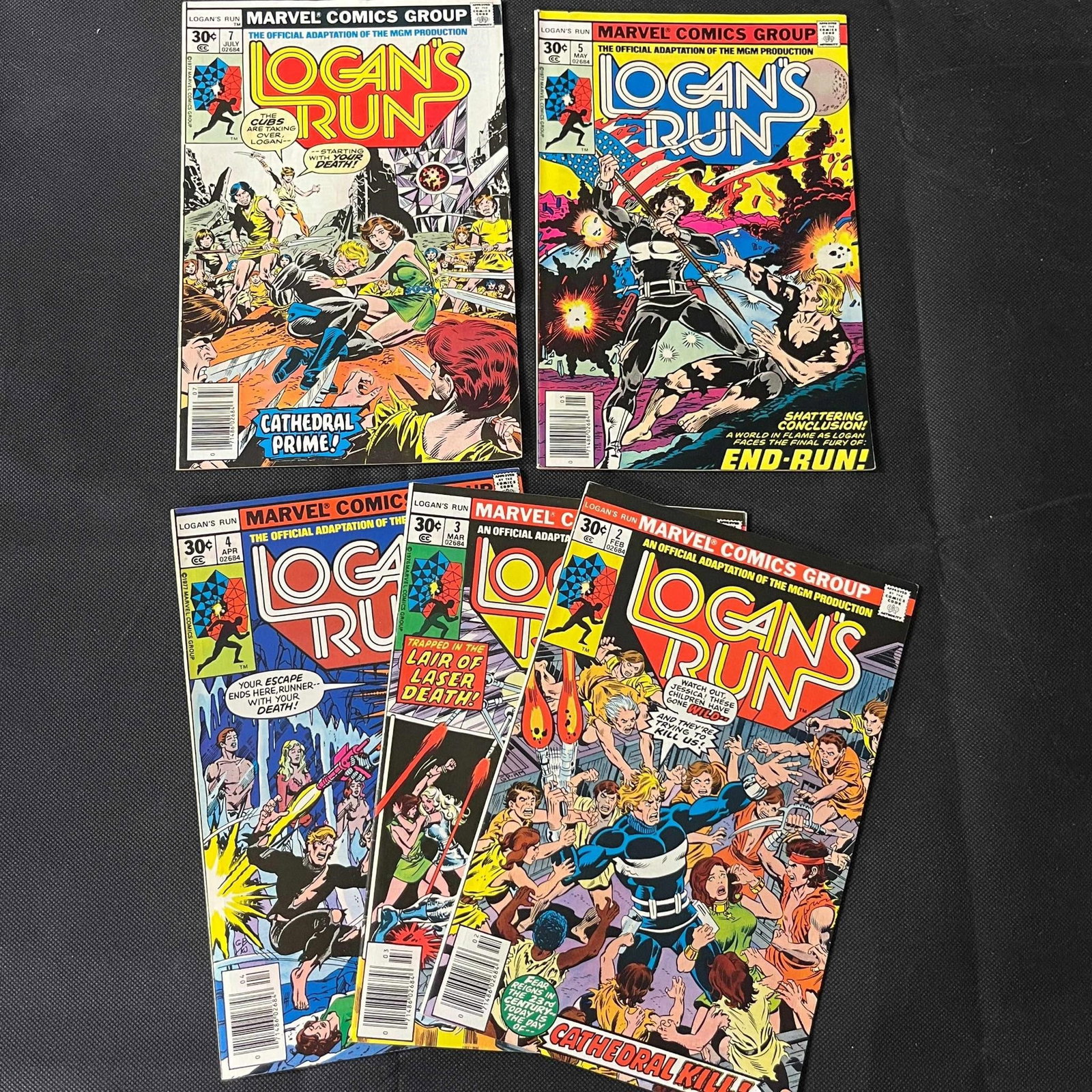 Logan's Run 1-5 Marvel Bronze Age Series: We are a veteran owned company. Please look at the pictures carefully to determine what you believe the condition of collectible is. We are currently accepting consignments. Email us a aeronhouse1994@