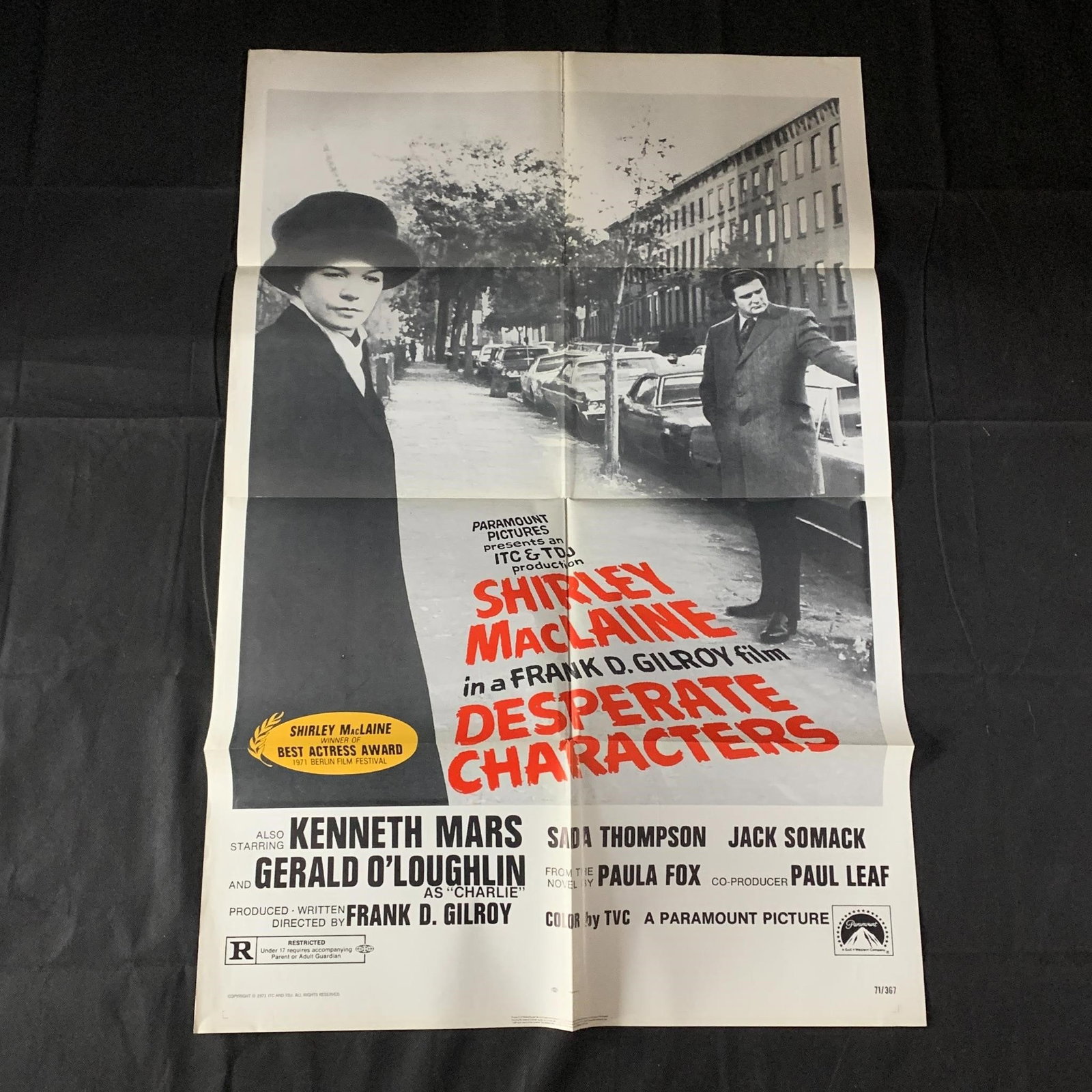Desperate Characters Original One-Sheet Movie Poster: Desperate Characters Original 1971 Movie Poster. Staring Shirley MacLaine.The posters in this auction belonged to a single owner. He owned movie theaters from the 50s-70s and would keep all of the pos