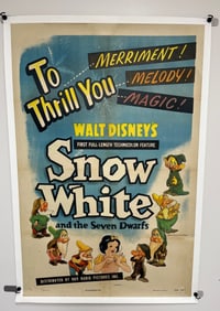 Snow White Original One-Sheet Linen Backed Poster