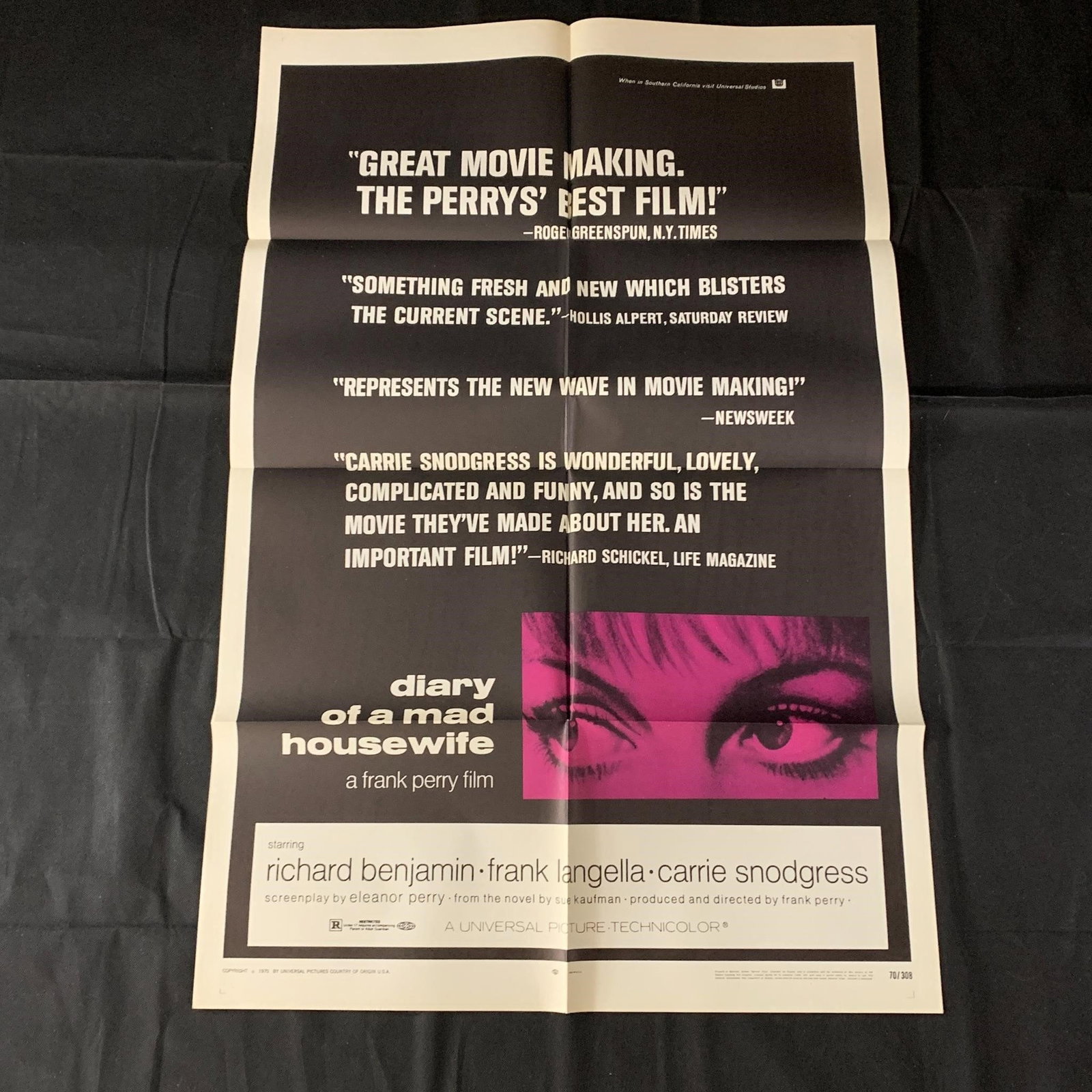 Diary of a Mad Housewife Original Movie Poster: Diary of Mad Housewife Original 1970 Movie Poster. 70/308. The posters in this auction belonged to a single owner. He owned movie theaters from the 50s-70s and would keep all of the posters for movies