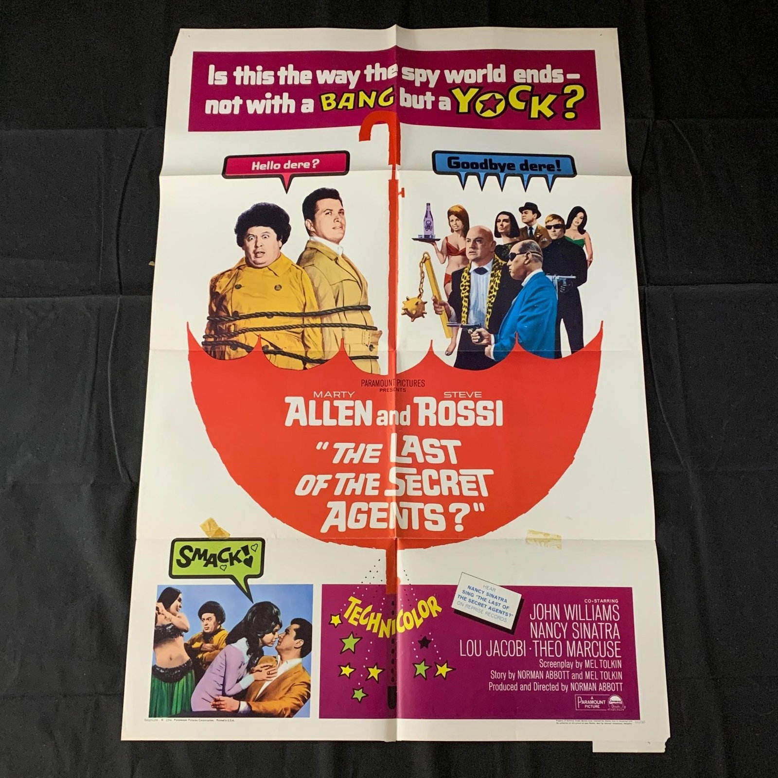 Last of the Secret Agents Orginal Movie Poster: The Last of the Secret Agents Original 1966 Movie Poster. Staring Marty Allen and Steve Rossi. The posters in this auction belonged to a single owner. He owned movie theaters from the 50s-70s and woul