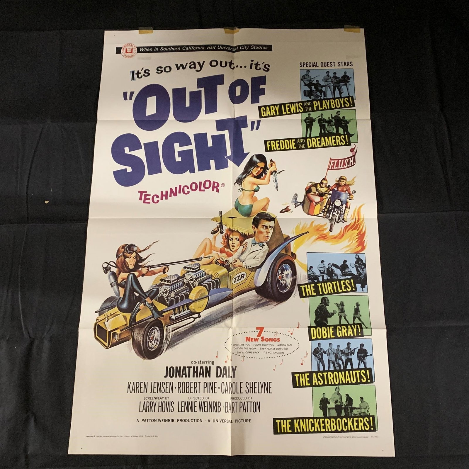 Out of Sight Original One Sheet Movie Poster: Out of Sight original 1966 Movie Poster. 66/150.The posters in this auction belonged to a single owner. He owned movie theaters from the 50s-70s and would keep all of the posters for movies he showed.