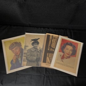 Antique Actress Profiles from vintage Magazines