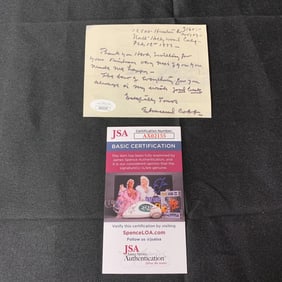 Edmund Cobb Autograph JSA COA