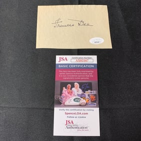 Frances Dee Autograph JSA COA