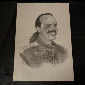 Kyle Petty Signed Print by Chuck Bernard