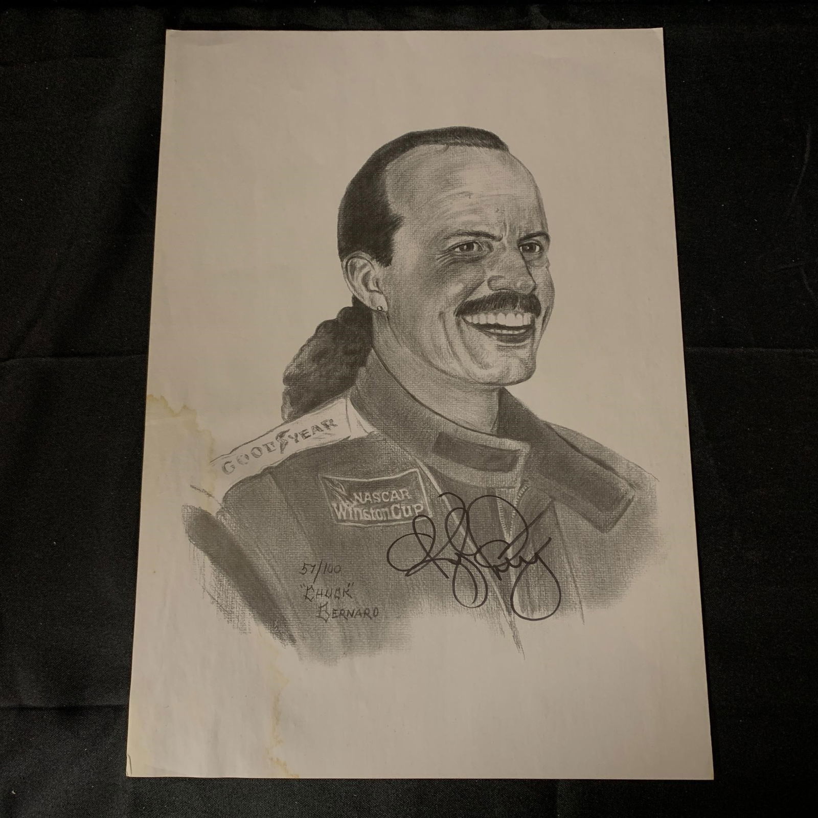 Kyle Petty Signed Print by Chuck Bernard (1 of 4)