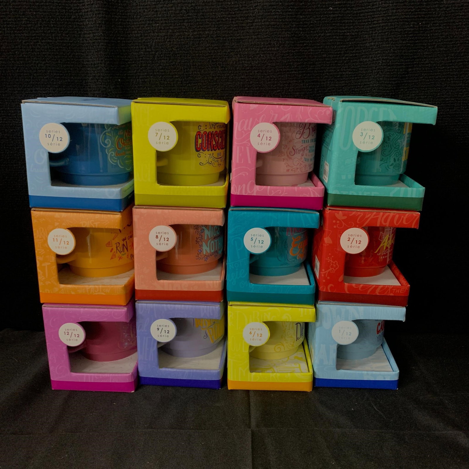 Complete Dinsey Wisdom Cup Set: 12 of 12 Limited Release Disney Coffy Mug Set. We are a veteran owned company. Please look at the pictures carefully to determine what you believe the condition of collectible is. We are currently acc