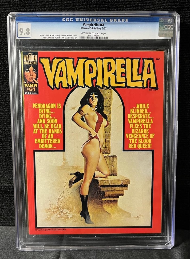 Vampirella 61 CGC RARE 9.8 1st Series: We are a veteran owned company. Please look at the pictures carefully to determine what you believe the condition of collectible is. We are currently accepting consignments. Email us a aeronhouse1994@