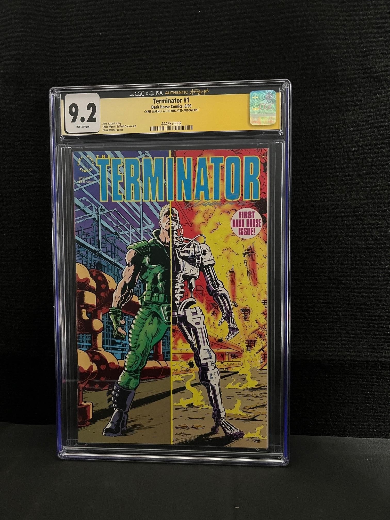 Terminator 1 1st Print CGC/JSA 9.2 Sig C. Warner (1 of 1)