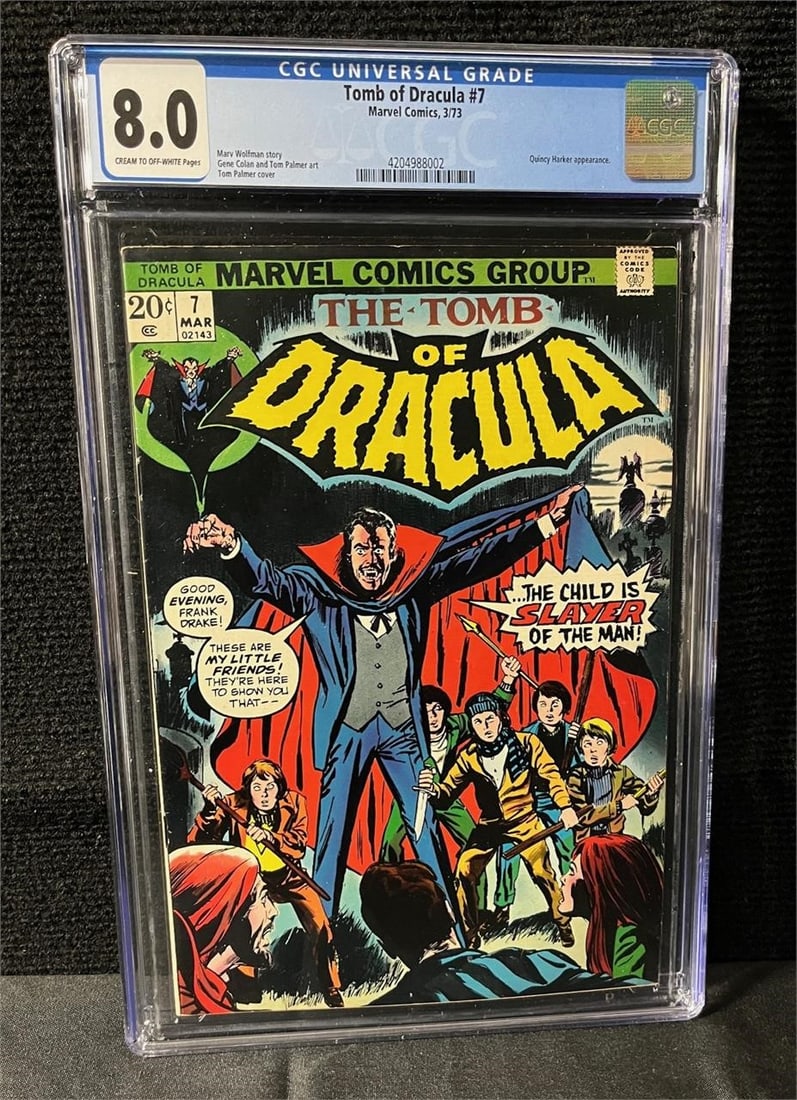 Tomb of Dracula 7 CGC 8.0: We are a veteran owned company. Please look at the pictures carefully to determine what you believe the condition of collectible is. We are currently accepting consignments. Email us a aeronhouse1994@
