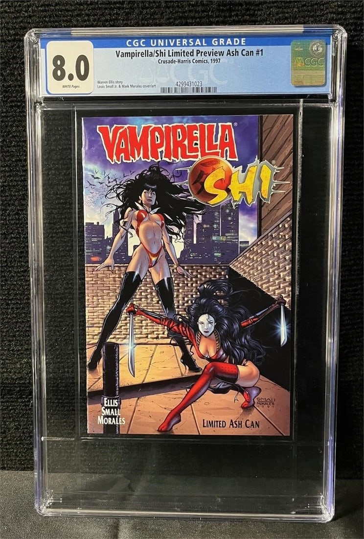 Vampirella/Shi Ashcan CGC 8.0: We are a veteran owned company. Please look at the pictures carefully to determine what you believe the condition of collectible is. We are currently accepting consignments. Email us a aeronhouse1994@