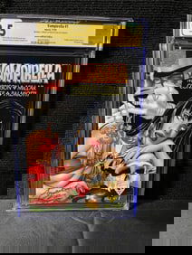 Vampirella Wizard Ed Signed Amanda Connor CGC/JSA