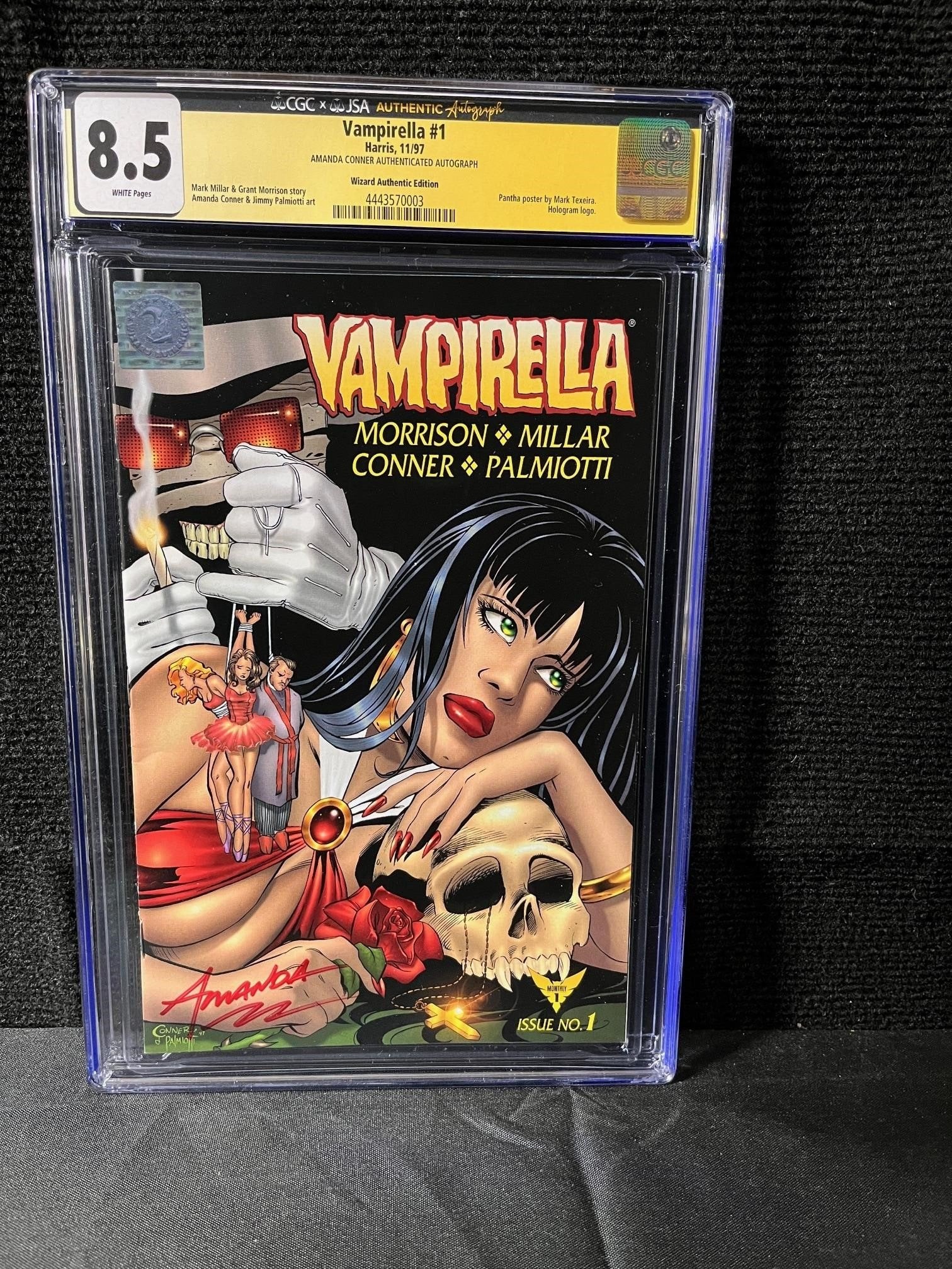 Vampirella Wizard Ed Signed Amanda Connor CGC/JSA: We are a veteran owned company. Please look at the pictures carefully to determine what you believe the condition of collectible is. We are currently accepting consignments. Email us a aeronhouse1994@