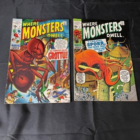 Where Monsters Dwell Marvel Bronze Age Comic Lot