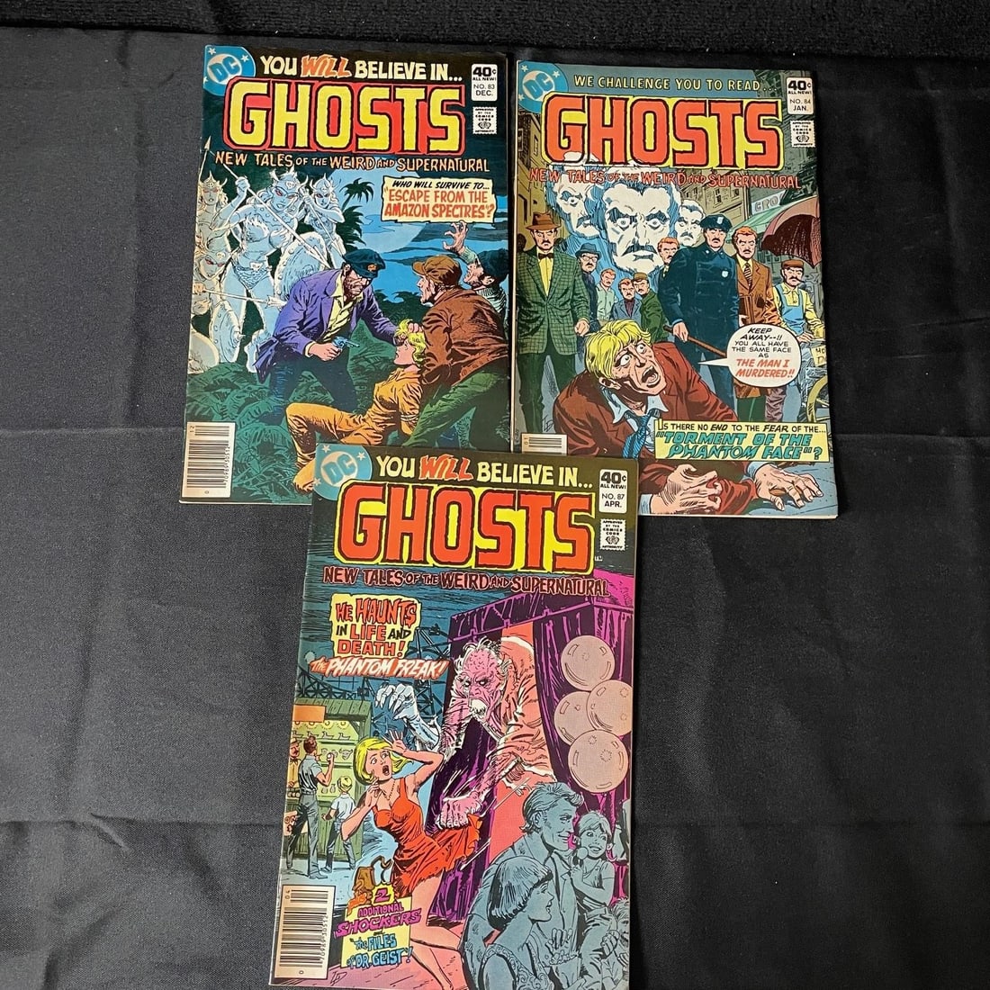 Ghosts 3 Issue Comic Lot DC Bronze Age (1 of 2)