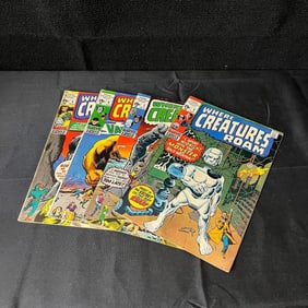 Where Creatures Roam 2-5 Marvel Bronze Age Horror