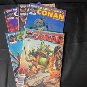 Savage Sword of Conan 5 Magazine Lot