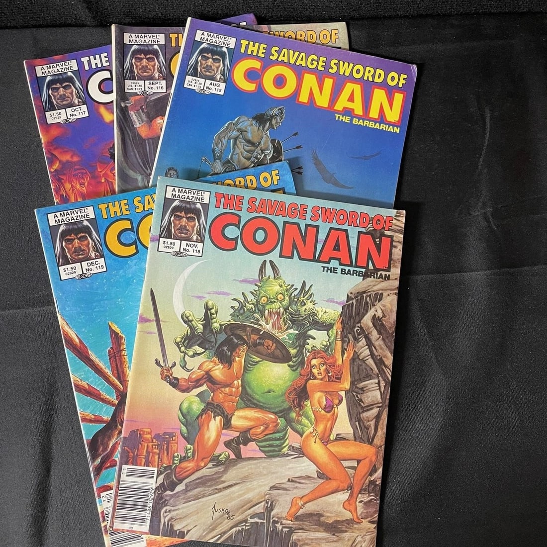 Savage Sword of Conan 5 Magazine Lot: We are a veteran owned company. Please look at the pictures carefully to determine what you believe the condition of collectible is. We are currently accepting consignments. Email us a aeronhouse1994@