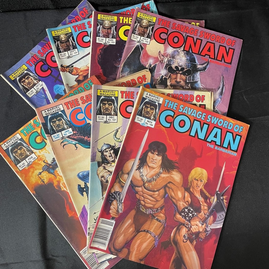 Savage Sword of Conan 8 Magazine Lot: We are a veteran owned company. Please look at the pictures carefully to determine what you believe the condition of collectible is. We are currently accepting consignments. Email us a aeronhouse1994@