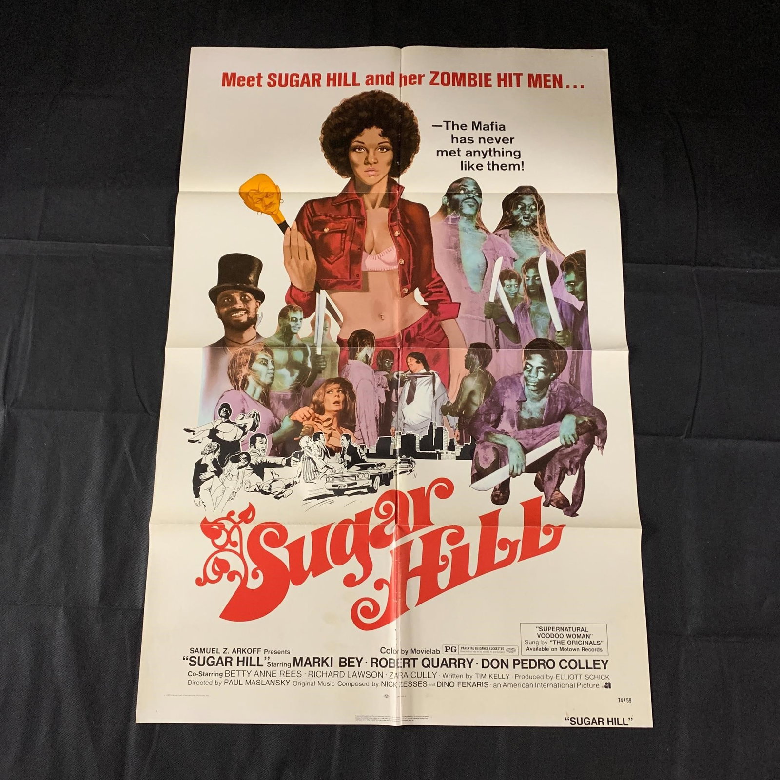 Sugar Hill Original Movie Poster: Sugar Hill Original 1974 Movie Poster. 74/59. Dimensions: 27 inches by 41 inchesThis is an original movie poster. It is NOT a reprint. The winning bidder will receive a poster and a letter of provenan