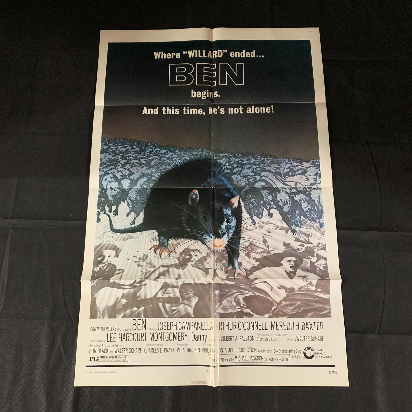 Ben Original One Sheet Movie Poster: Ben Original 1972 Movie Poster. 72/150. Dimensions: 27 inches by 41 inchesThis is an original movie poster. It is NOT a reprint. The last recorded auction sale of this poster that we found was in 2012