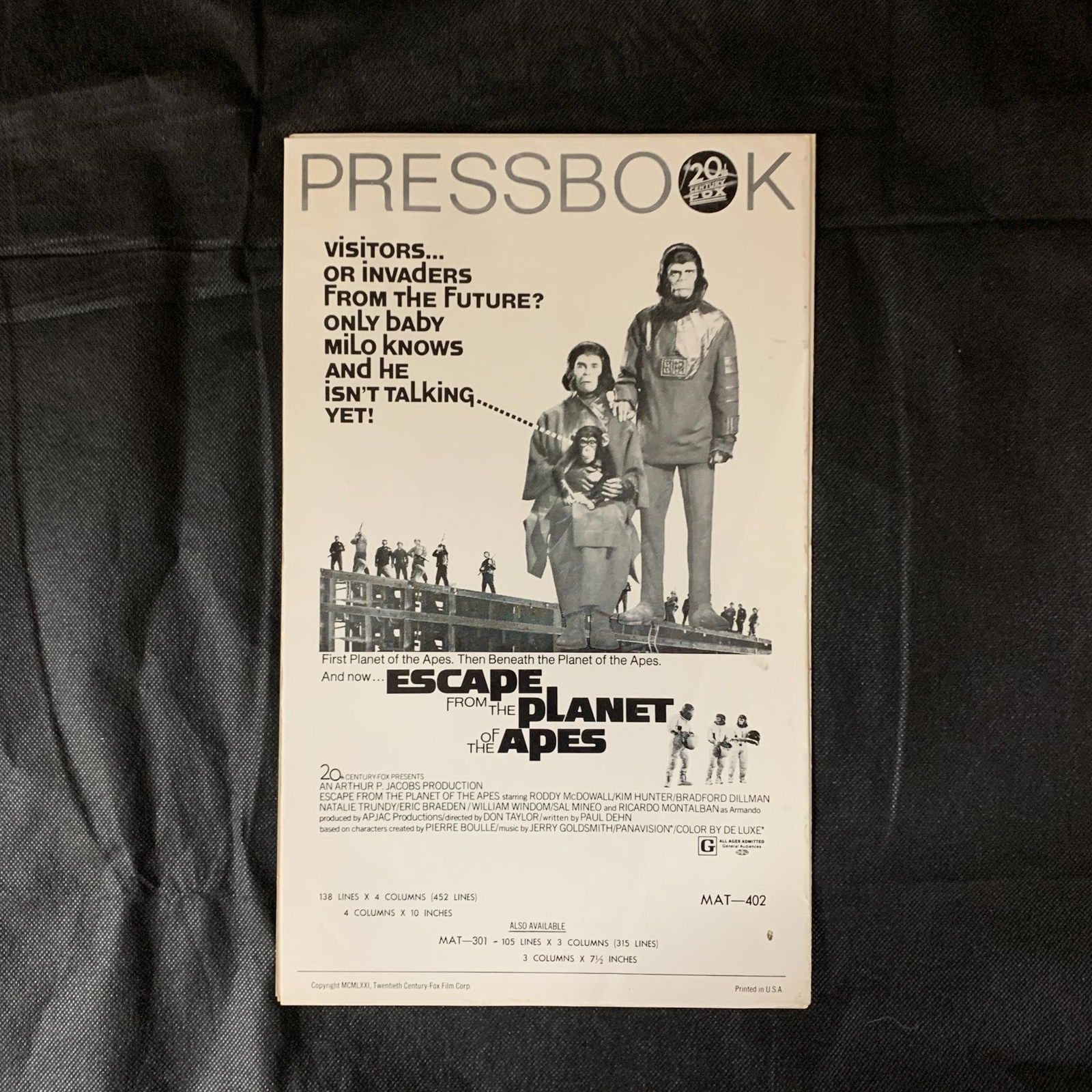 Escape the Planet of the Apes Pressbook (1 of 4)