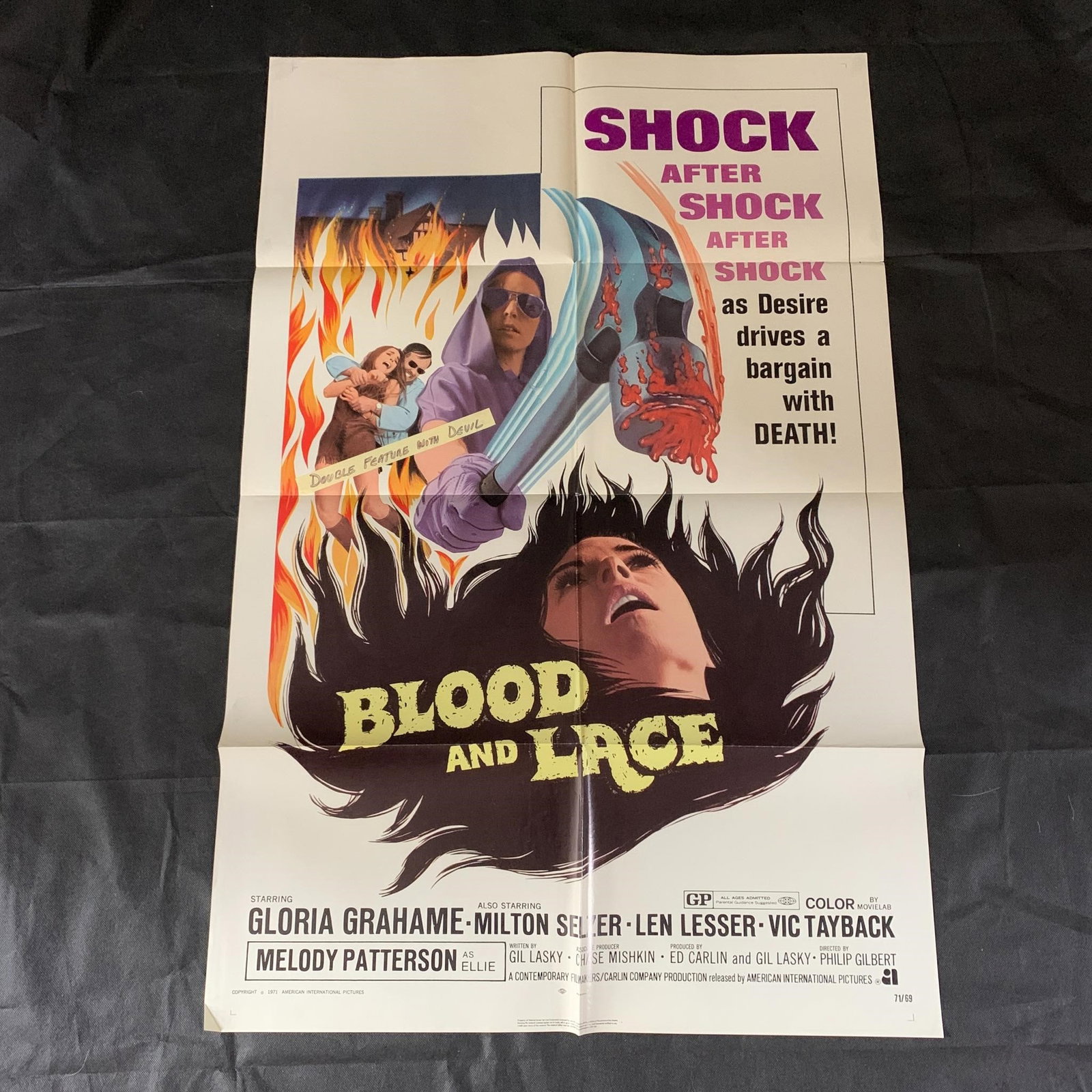 Blood and Lace Original Movie Poster: Blood and Lace Original 1971 Movie Poster. 71/69. Dimensions: 27 inches by 41 inchesThis is an original movie poster. It is NOT a reprint. The winning bidder will receive a poster and a letter of prov