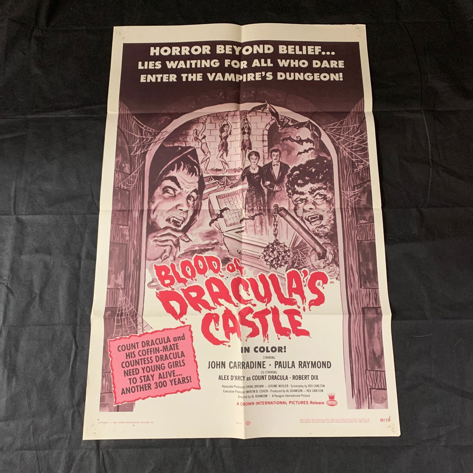 Blood of Dracula's Castle Orginal Movie Poster (1 of 3)