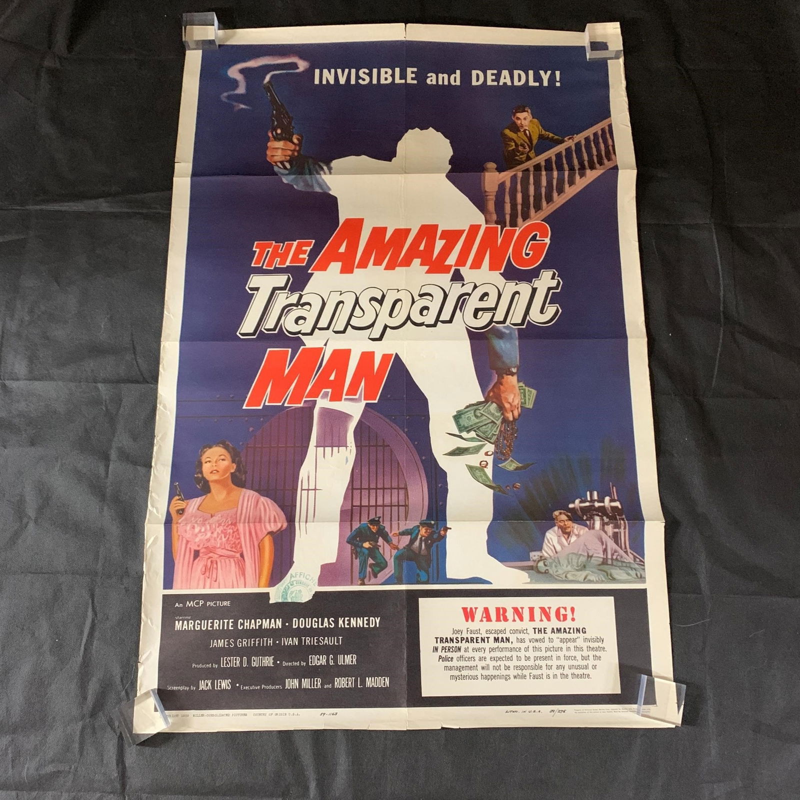 Amazing Transparent Man Original Movie Poster (1 of 4)
