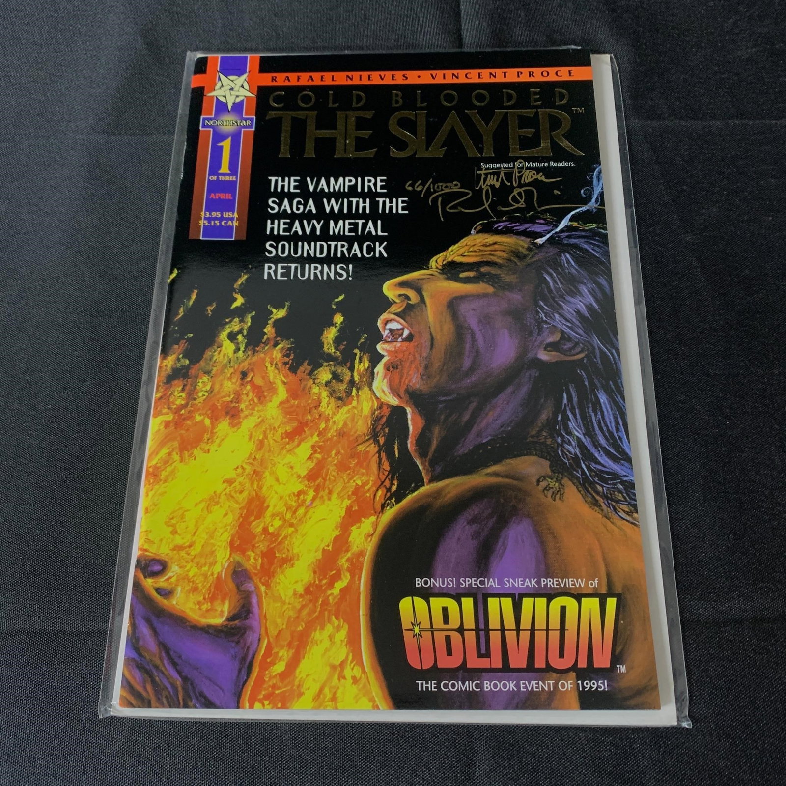 Cold Blooded Slayer Signed by Proce & Nieves: Signed by the artist and writer and numbered 66/1000. We are a veteran owned company. Please look at the pictures carefully to determine what you believe the condition of collectible is. We are curren